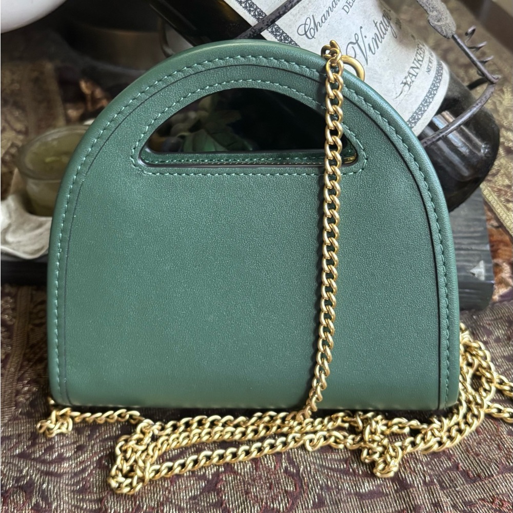 Authentic COACH 1941  Glovetanned leather Chain Shoulder Bag/Wallet/clutch